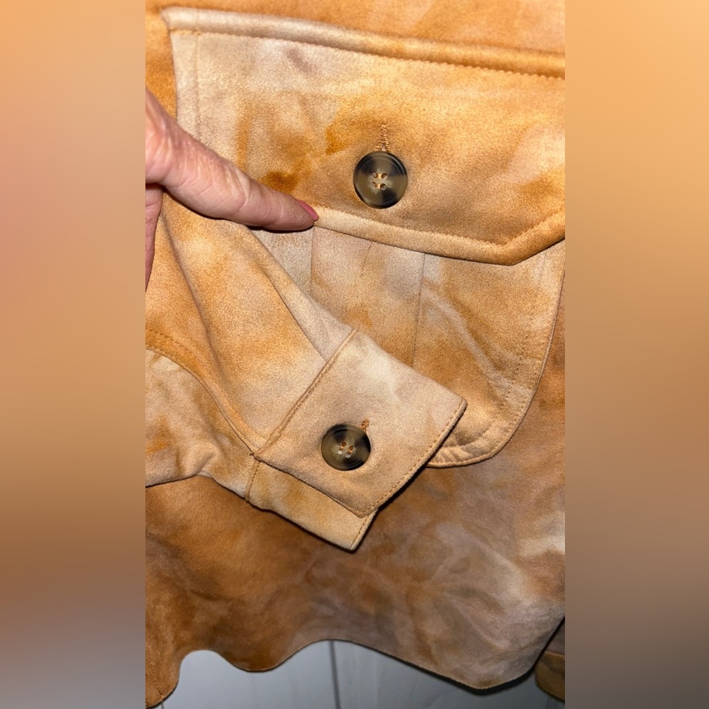 C’est Toi Black Label (buttery soft) butterscotch & white Jacket NWT - Picture 7 of 7